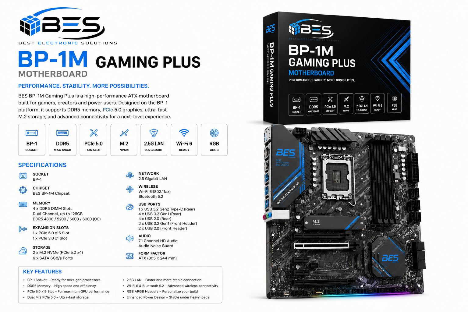 Motherboard BES BP-1M Gaming Plus - Image 2