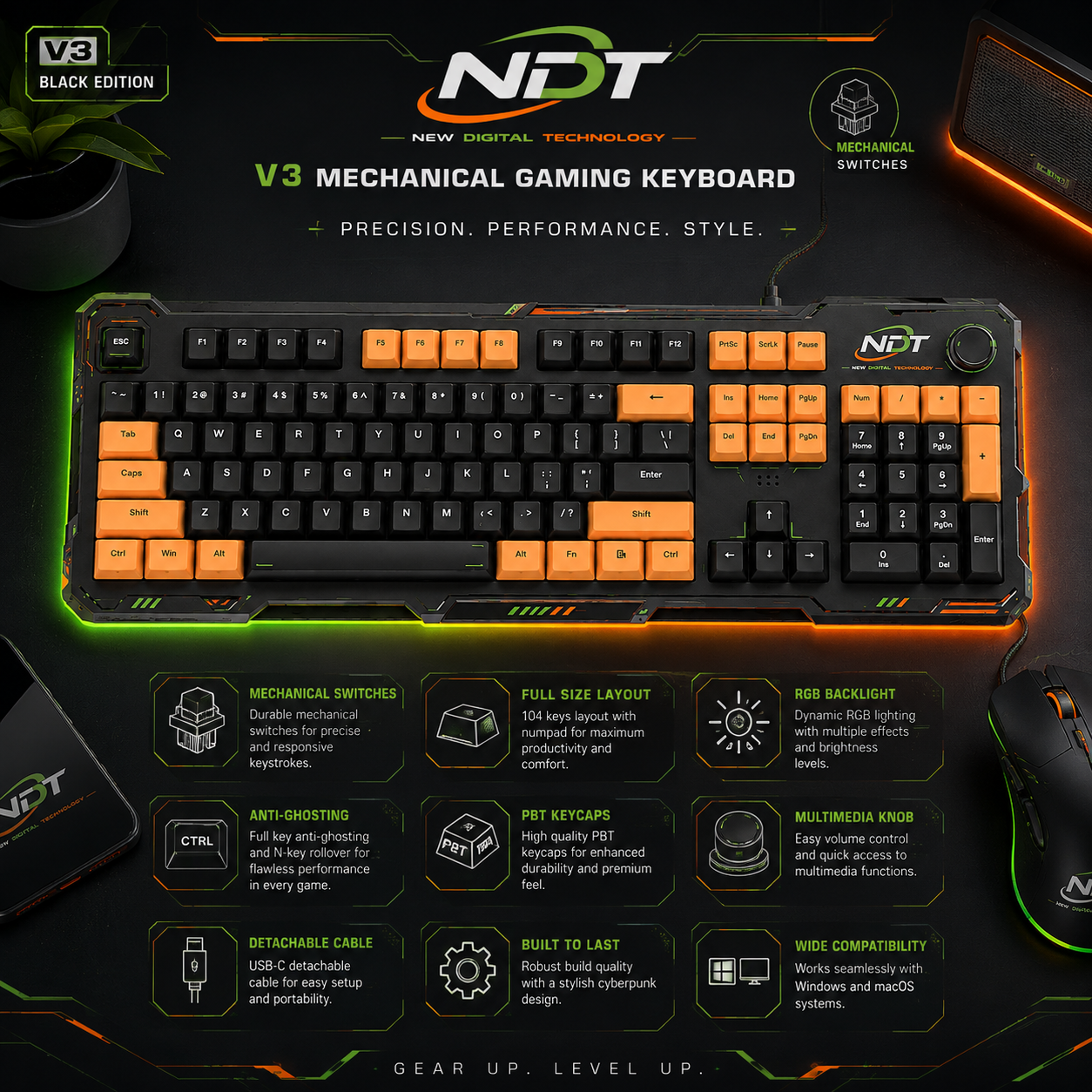 NDT V3 Mechanical Gaming Keyboard - Image 3